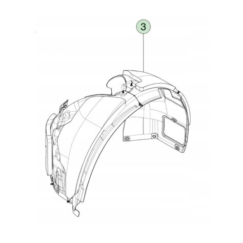 TESLA MODEL X NADKOLE PRAWE PRZÓD 1585129-00-C